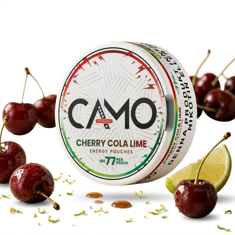 CAMO CAMO Cherry Cola Lime — kofeinové sáčky